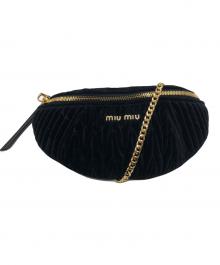 MIU MIU（ミュウミュウ）の古着「VELVET BELT BAG BLACK」｜ブラック