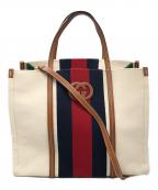 GUCCIグッチ）の古着「インターロッキングG 2WAY ミディアム トートバッグ」｜ベージュ