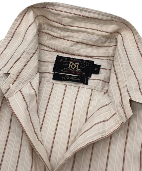 RRL（ダブルアールエル）RRL (ダブルアールエル) 長袖ストライプシャツ ベージュ サイズ:Mの古着・服飾アイテム