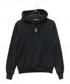 DOLCE & GABBANAドルチェ＆ガッバーナ）の古着「ハートロゴ刺繍プルオーバーパーカー」｜ブラック