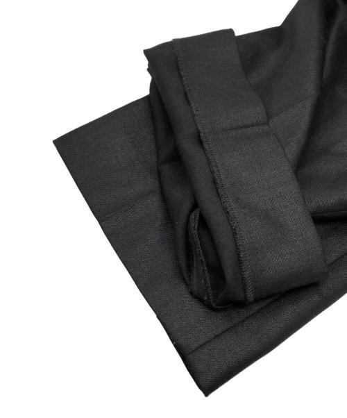 Acne studios（アクネ ストゥディオズ）ACNE STUDIOS (アクネ ストゥディオス) BLACK & TAN BELTED TROUSERS ブラック サイズ:48の古着・服飾アイテム