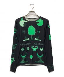 MARINE SERRE（マリーンセル）の古着「総柄セカンドスキン」｜ブラック