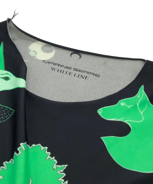 MARINE SERRE（マリーンセル）marine serre (マリーンセル) 総柄セカンドスキン ブラック サイズ:Lの古着・服飾アイテム