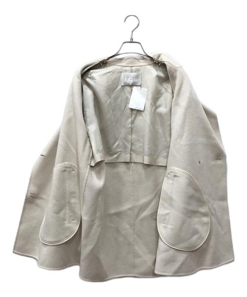 icB（アイシービー）icB (アイシービー) WoolRever ショートコート ホワイト サイズ:6の古着・服飾アイテム