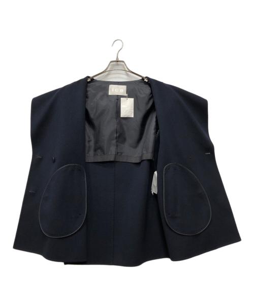 icB（アイシービー）icB (アイシービー) WoolRever ショートコート ネイビー サイズ:6（11）の古着・服飾アイテム