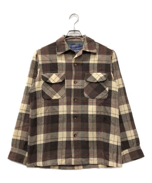PENDLETON（ペンドルトン）PENDLETON (ペンドルトン) ウールチェックシャツ ブラウン サイズ:Sの古着・服飾アイテム
