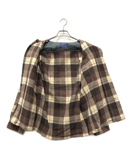PENDLETON（ペンドルトン）PENDLETON (ペンドルトン) ウールチェックシャツ ブラウン サイズ:Sの古着・服飾アイテム