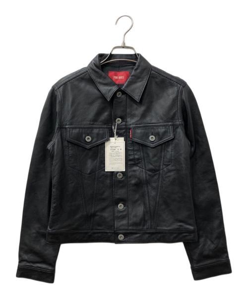 PINK HOUSE（ピンクハウス）PINK HOUSE (ピンクハウス) レザージャケット ブラック サイズ:Mの古着・服飾アイテム