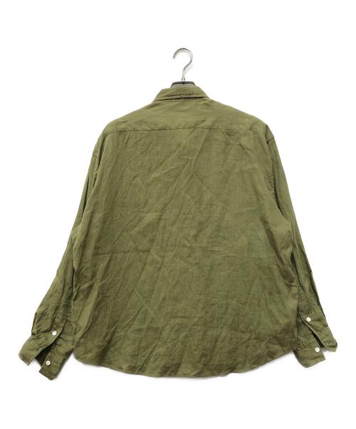 Porter Classic（ポータークラシック）Porter Classic (ポータークラシック) ロールアップ長袖リネンシャツ カーキ サイズ:Mの古着・服飾アイテム