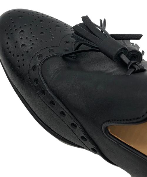chausser（ショセ）chausser (ショセ) ローファー ウイングチップタッセルレザー ブラック サイズ:23 1/2の古着・服飾アイテム