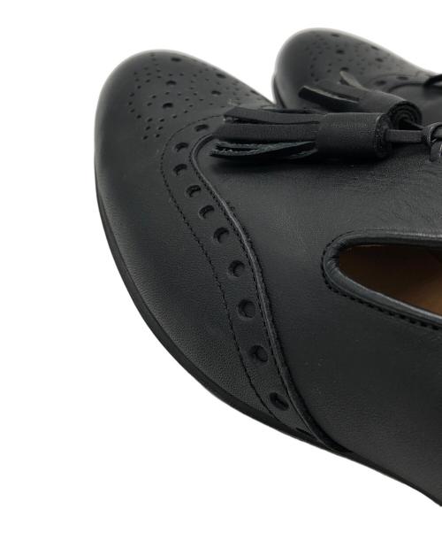 chausser（ショセ）chausser (ショセ) ローファー ウイングチップタッセルレザー ブラック サイズ:23 1/2の古着・服飾アイテム