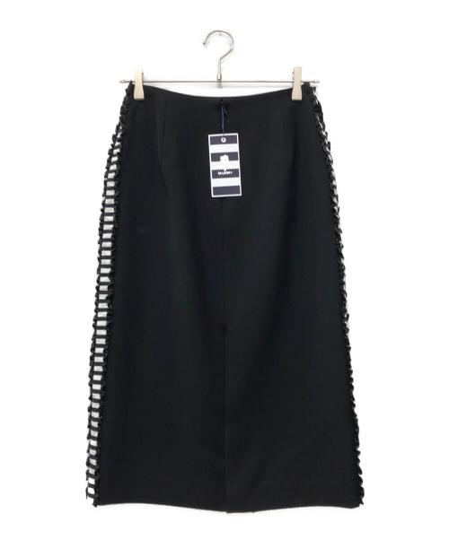 BORDERS at BALCONY（ボーダーズアットバルコニー）BORDERS AT BALCONY (ボーダーズアットバルコニー) Iラインボーダー スカート ブラック サイズ:36 未使用品の古着・服飾アイテム