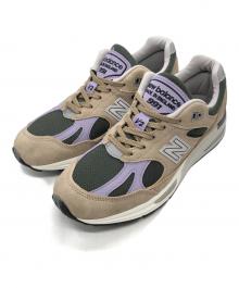 NEW BALANCE（ニューバランス）の古着「ローカットスニーカー」｜ベージュ×グリーン