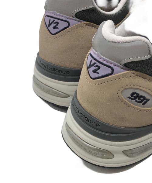 NEW BALANCE（ニューバランス）NEW BALANCE (ニューバランス) ローカットスニーカー ベージュ×グリーン サイズ:SIZE US8の古着・服飾アイテム