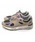 NEW BALANCE (ニューバランス) ローカットスニーカー ベージュ×グリーン サイズ:SIZE US8：20000円