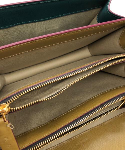 MARNI（マルニ）MARNI (マルニ) TRUNK MEDIUM BAG ピンク×グリーン サイズ:下記参照の古着・服飾アイテム