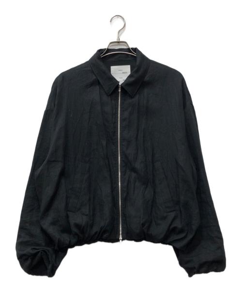 FUMITO GANRYU（フミトガンリュウ）FUMITO GANRYU (フミトガンリュウ) ジップアップリネンジャケット ブラック サイズ:2の古着・服飾アイテム