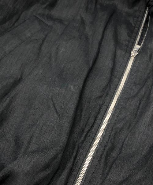 FUMITO GANRYU（フミトガンリュウ）FUMITO GANRYU (フミトガンリュウ) ジップアップリネンジャケット ブラック サイズ:2の古着・服飾アイテム