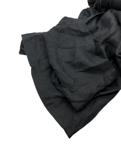 FUMITO GANRYU（フミトガンリュウ）FUMITO GANRYU (フミトガンリュウ) Draped Linen Pants ブラック サイズ:2の古着・服飾アイテム