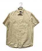stussyステューシー）の古着「S/Sワークシャツ」｜ベージュ