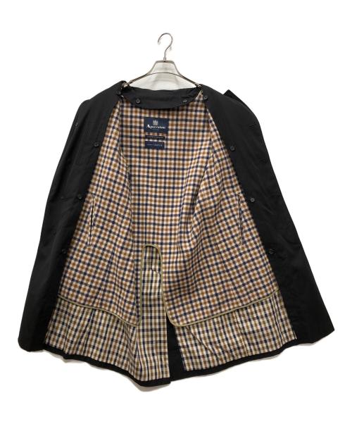 Aquascutum（アクアスキュータム）Aquascutum (アクアスキュータム) EDIFICE (エディフィス) ステンカラーコート ブラック サイズ:40の古着・服飾アイテム