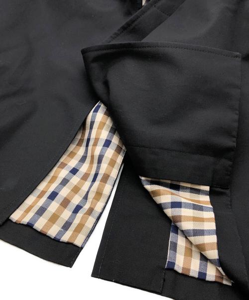 Aquascutum（アクアスキュータム）Aquascutum (アクアスキュータム) EDIFICE (エディフィス) ステンカラーコート ブラック サイズ:40の古着・服飾アイテム