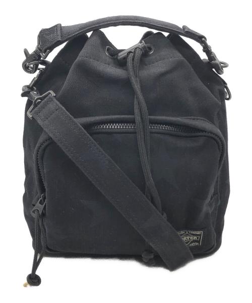 PORTER（ポーター）PORTER (ポーター) 巾着ショルダーバッグ ブラック サイズ:下記参照の古着・服飾アイテム