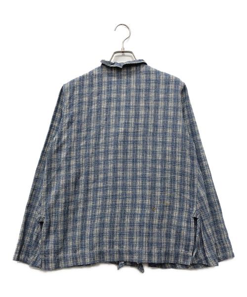 45R（フォーティファイブ・アール）45R (フォーティファイブ・アール) より杢ネルのカシュクールボレロ ブルー サイズ:下記参照の古着・服飾アイテム