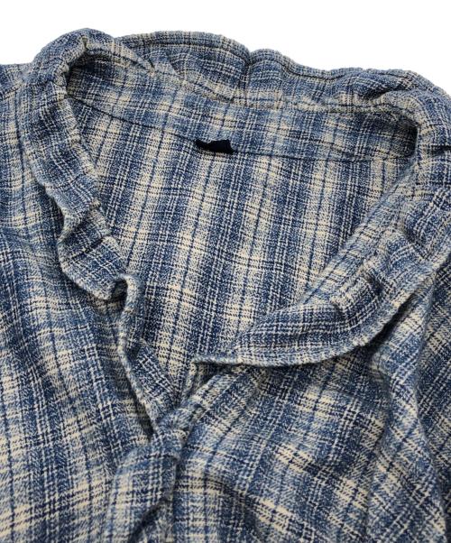 45R（フォーティファイブ・アール）45R (フォーティファイブ・アール) より杢ネルのカシュクールボレロ ブルー サイズ:下記参照の古着・服飾アイテム