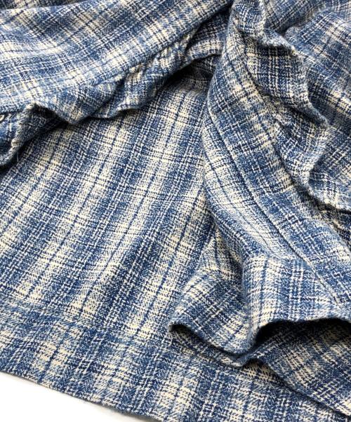 45R（フォーティファイブ・アール）45R (フォーティファイブ・アール) より杢ネルのカシュクールボレロ ブルー サイズ:下記参照の古着・服飾アイテム