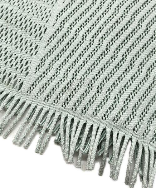 PLEATS PLEASE（プリーツプリーズ）PLEATS PLEASE (プリーツプリーズ) メッシュ ロングワンピース グリーン サイズ:3の古着・服飾アイテム