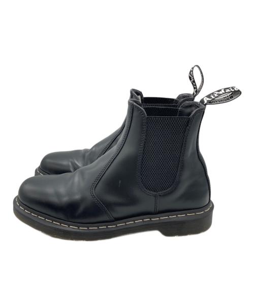 Dr.Martens（ドクターマーチン）Dr.Martens (ドクターマーチン) ホワイトステッチ チェルシーブーツ ブラック サイズ:UK9の古着・服飾アイテム