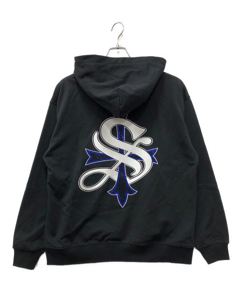SUPPLIER（サプライヤー）SUPPLIER (サプライヤー) Outline Cross Hoodie ブラック サイズ:Lの古着・服飾アイテム