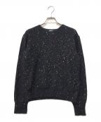 BRILLブリル）の古着「スパンコールモヘアニット」｜ブラック