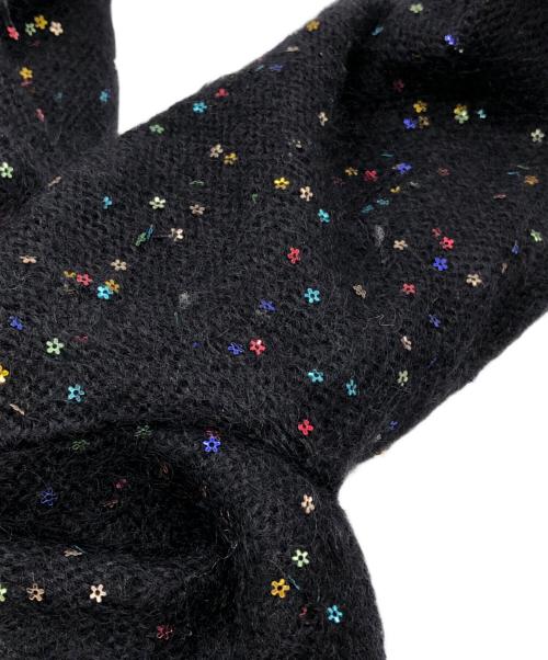 BRILL（ブリル）BRILL (ブリル) スパンコールモヘアニット ブラック サイズ:Fの古着・服飾アイテム