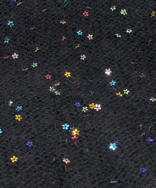 BRILL（ブリル）BRILL (ブリル) スパンコールモヘアニット ブラック サイズ:Fの古着・服飾アイテム