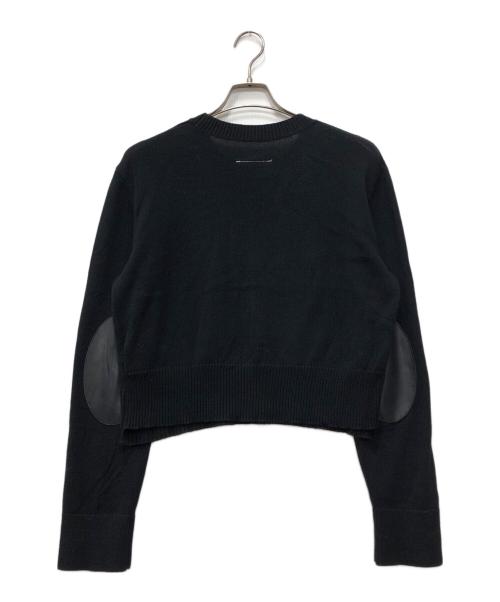 MM6 Maison Margiela（エムエムシックスメゾンマルジェラ）MM6 Maison Margiela (エムエムシックスメゾンマルジェラ) エルボーパッチニット ブラック サイズ:Sの古着・服飾アイテム