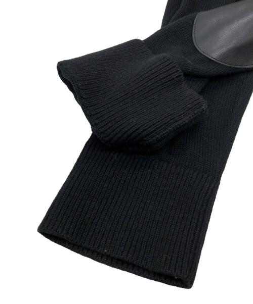 MM6 Maison Margiela（エムエムシックスメゾンマルジェラ）MM6 Maison Margiela (エムエムシックスメゾンマルジェラ) エルボーパッチニット ブラック サイズ:Sの古着・服飾アイテム