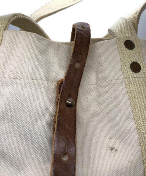 RRL（ダブルアールエル）RRL (ダブルアールエル) マリンプリント加工キャンバストートバッグ アイボリーの古着・服飾アイテム