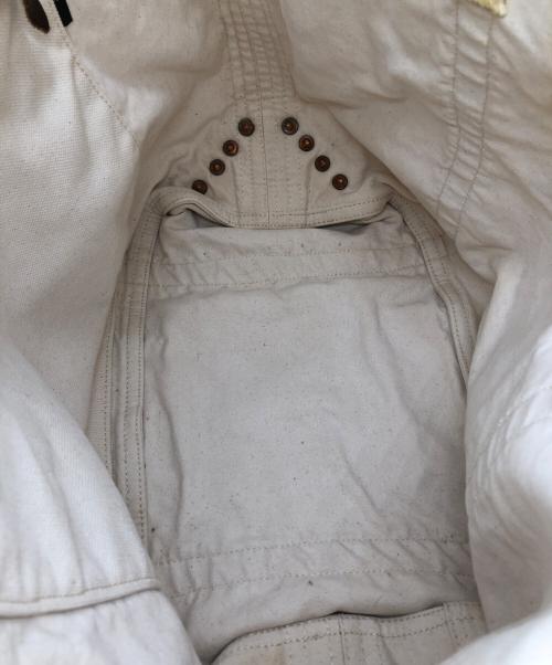 RRL（ダブルアールエル）RRL (ダブルアールエル) マリンプリント加工キャンバストートバッグ アイボリーの古着・服飾アイテム