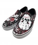 VANS×HOUSE OF TERRORヴァンズ×ハウスオブテラー）の古着「Classic Slip-On」｜ブラック×レッド