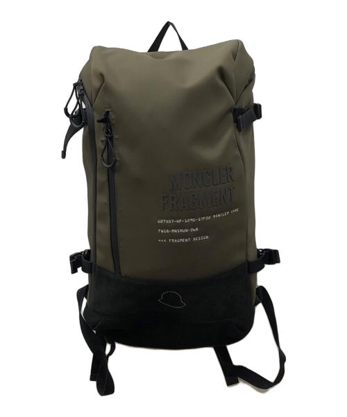 MONCLER（モンクレール）MONCLER (モンクレール) FRAGMENT DESIGN (フラグメントデザイン) Rucksack オリーブの古着・服飾アイテム