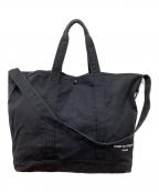 COMME des GARCONS HOMMEコムデギャルソン オム）の古着「2WAYキャンバスバッグ」｜ブラック