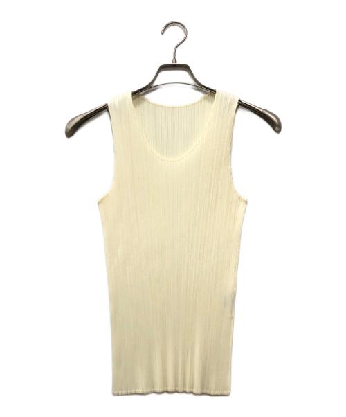 PLEATS PLEASE（プリーツプリーズ）PLEATS PLEASE (プリーツプリーズ) ノースリーブカットソー ベージュ サイズ:3の古着・服飾アイテム