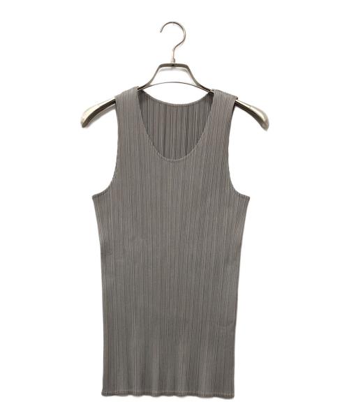 PLEATS PLEASE（プリーツプリーズ）PLEATS PLEASE (プリーツプリーズ) ノースリーブカットソー グレー サイズ:3の古着・服飾アイテム