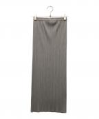 PLEATS PLEASEプリーツプリーズ）の古着「プリーツスカート」｜グレー