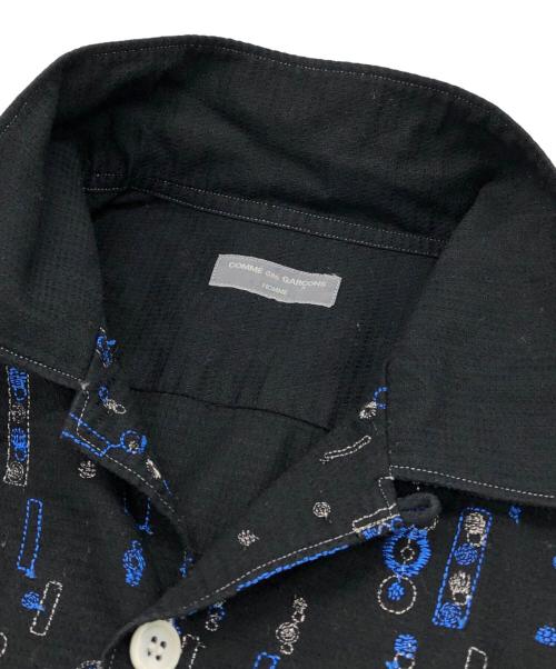 COMME des GARCONS HOMME（コムデギャルソン オム）COMME des GARCONS HOMME (コムデギャルソン オム) 刺繍シャツ ブラック サイズ:下記参照の古着・服飾アイテム