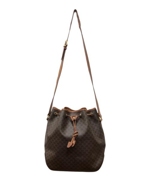 CELINE（セリーヌ）CELINE (セリーヌ) マカダムショルダーバッグ ブラウンの古着・服飾アイテム