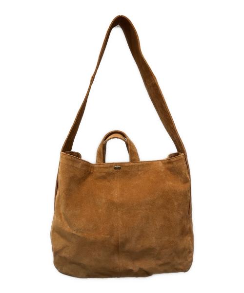 PEANUTS&CO.（ピーナッツカンパニー）PEANUTS&CO. (ピーナッツカンパニー) ACVM (エーシーブイエム) PIG SUEDE NEWS PAPER BAG ブラウンの古着・服飾アイテム