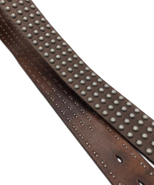 VINTEGE WORKS（ビンテージワークス）VINTEGE WORKS (ビンテージワークス) レザースタッズベルト ブラウン サイズ:SIZE 37/94の古着・服飾アイテム
